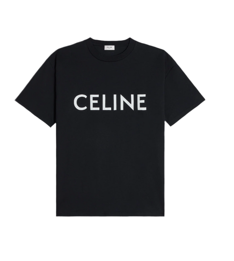T-SHIRT LOOSE CELINE JERSEY COTON NOIR