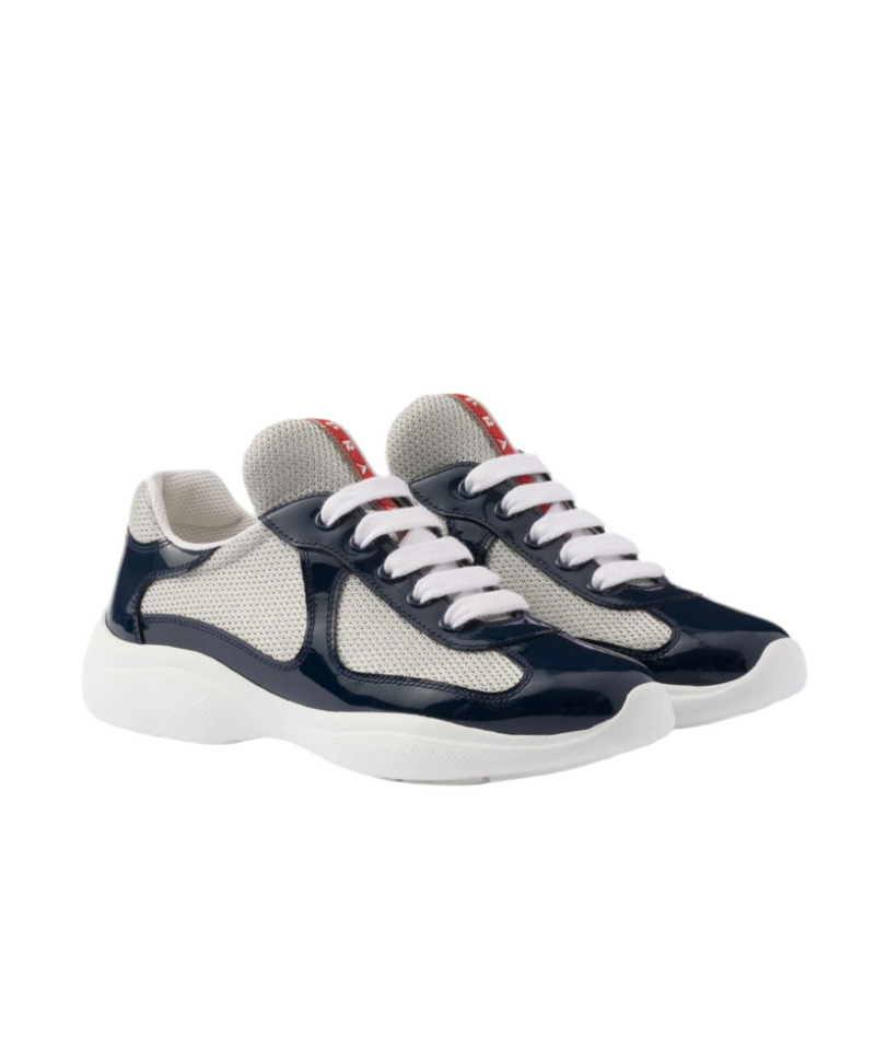 Baskets Prada America’s Cup bleu roi