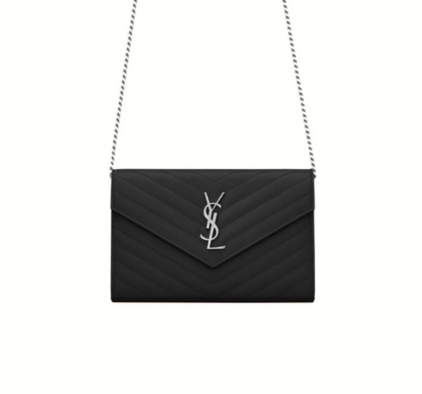 Sac cassandre enveloppe chain wallet en cuir - Yves Saint Laurent