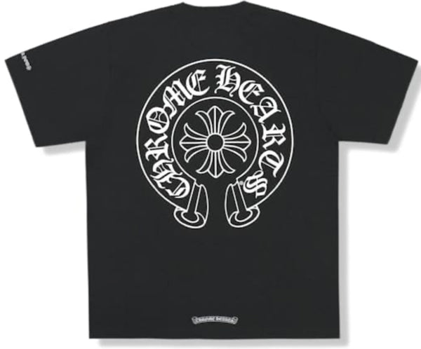 T-shirt Chrome Hearts logo fer à cheval poche noir