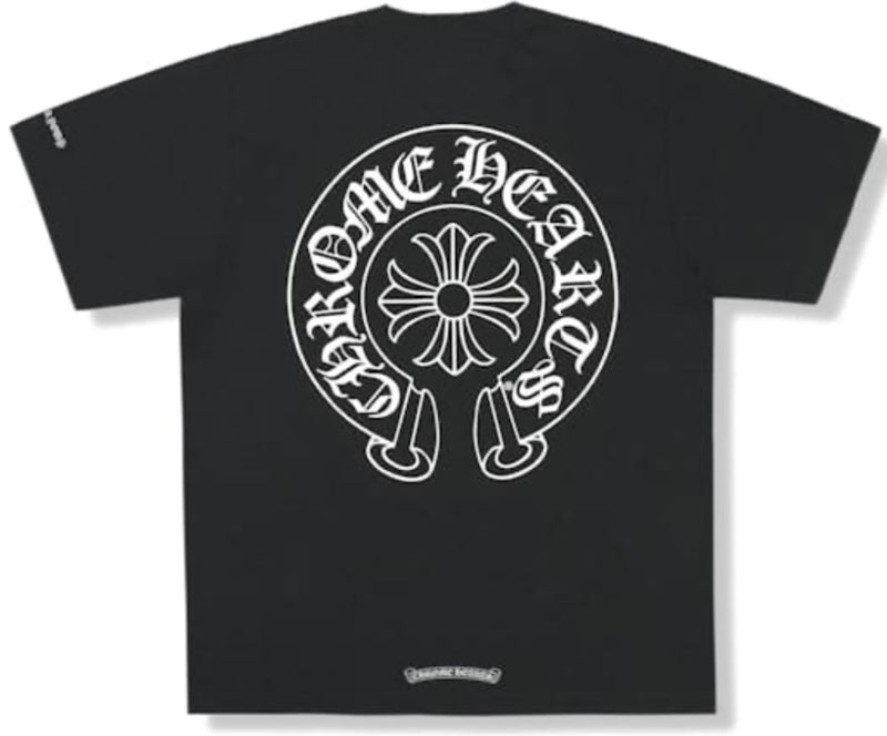 T-shirt Chrome Hearts logo fer à cheval poche noir