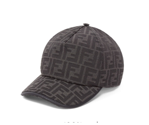 Casquette en tissu jacquard FF  Noir- Fendi